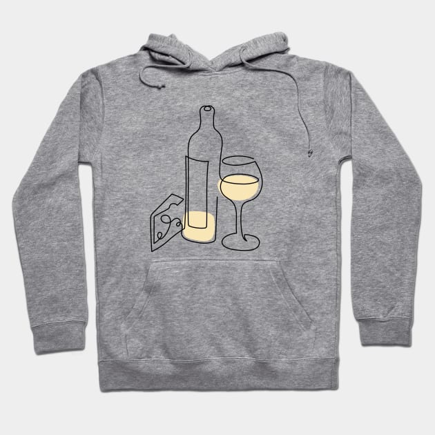 White wine & cheese Hoodie by spncr